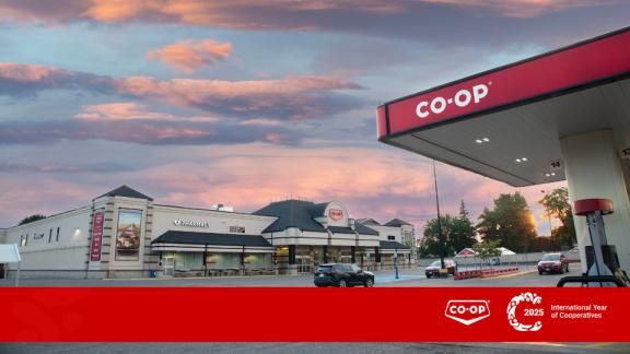 A beautiful sunset outside the the Brandon Food Store and Gas Bar. 